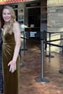 Beautiful Evenings Olive Green Velvet Twist-Front Maxi Dress