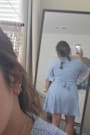 Castana Light Blue Print Button-Up Dress