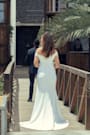 Arienne White Off-the-Shoulder Mermaid Maxi Dress