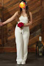Surely Stunning Ivory Strapless Bustier Jumpsuit