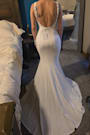 Safine White Backless Mermaid Maxi Dress