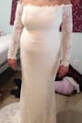 Beloved Promise White Lace Off-the-Shoulder Mermaid Maxi Dress