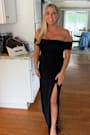 Enchanting Romantic Black Off-the-Shoulder Maxi Dress