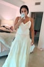Maisha Ivory and Beige Embroidered Drop Waist Maxi Dress