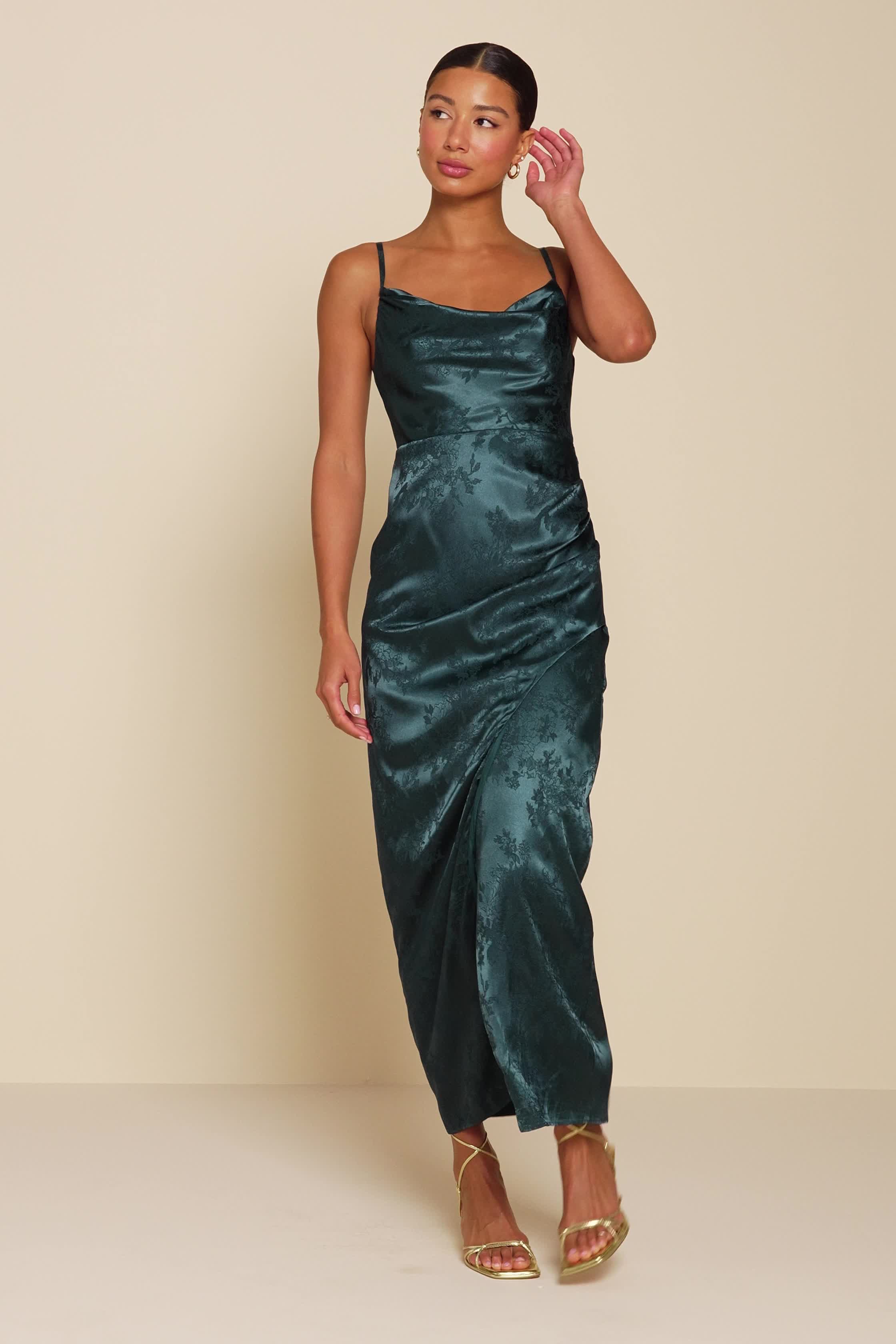 emerald green midi dress plus size Greta Dress ~ Emerald Stretch – Show Me Your Mumu main image 1