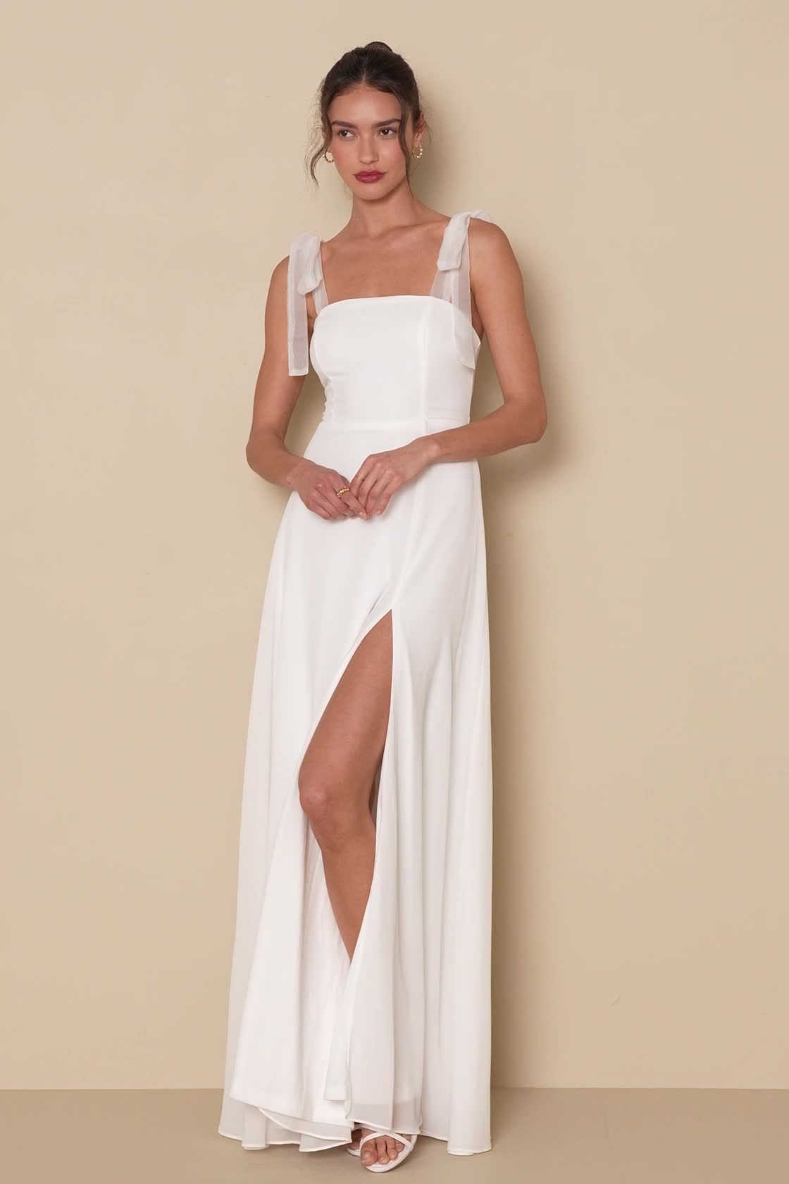 White Maxi Dress - Tie-Strap Maxi Dress - White A-Line Dress - Lulus