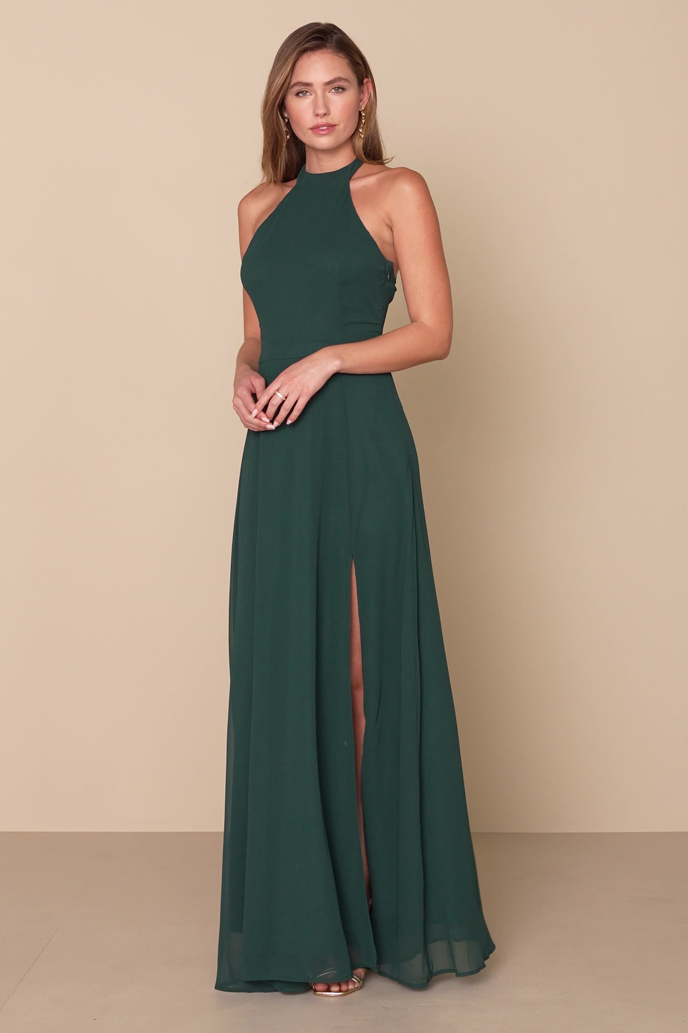 chinese dress ladies Momentous Backless Halter Maxi Dress | Multi | Womens main image 1
