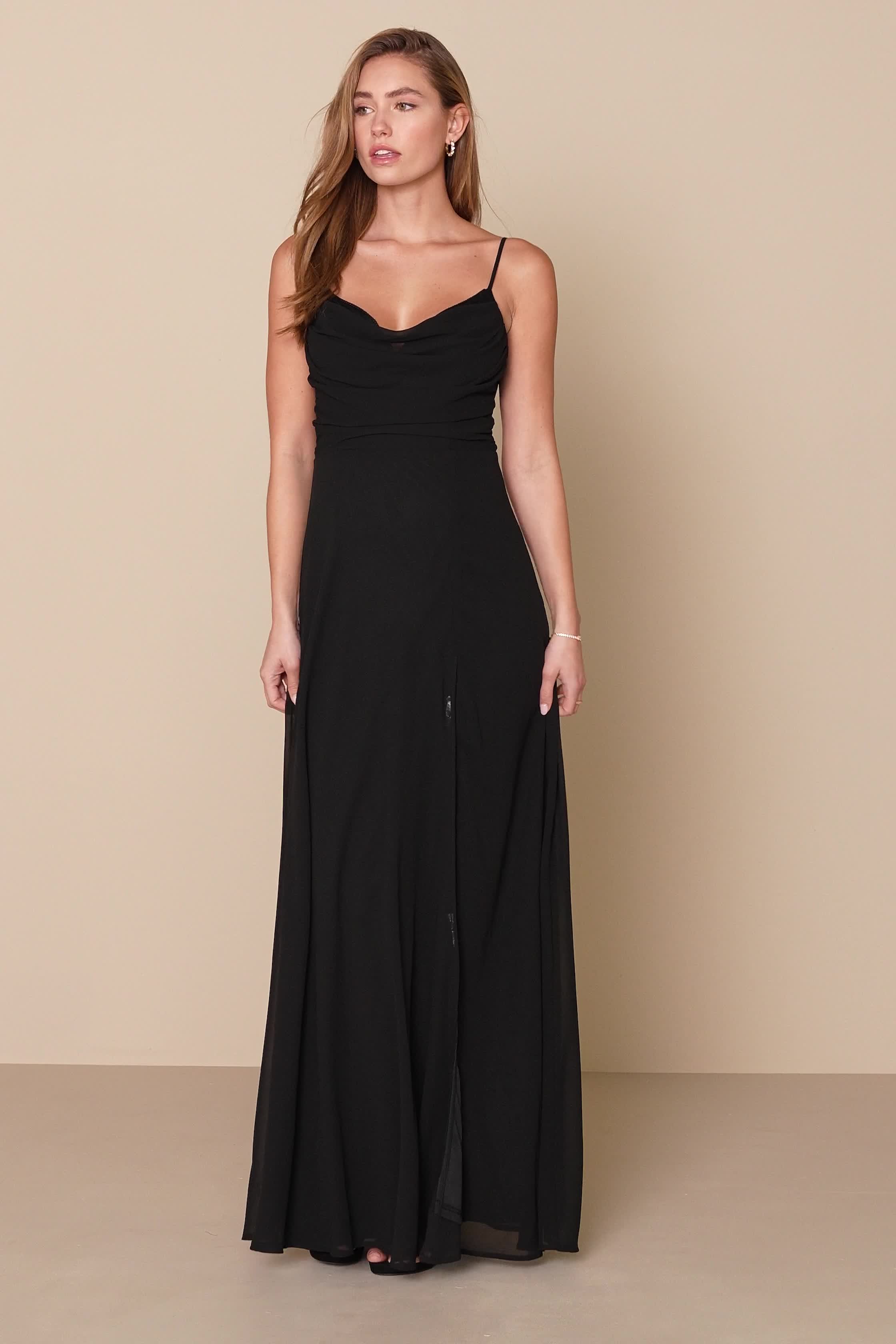 未使用級✨フォクシー Dress Black Mimosa ワンピース 黒 38 Black One Shoulder Maxi Dress - NEWME