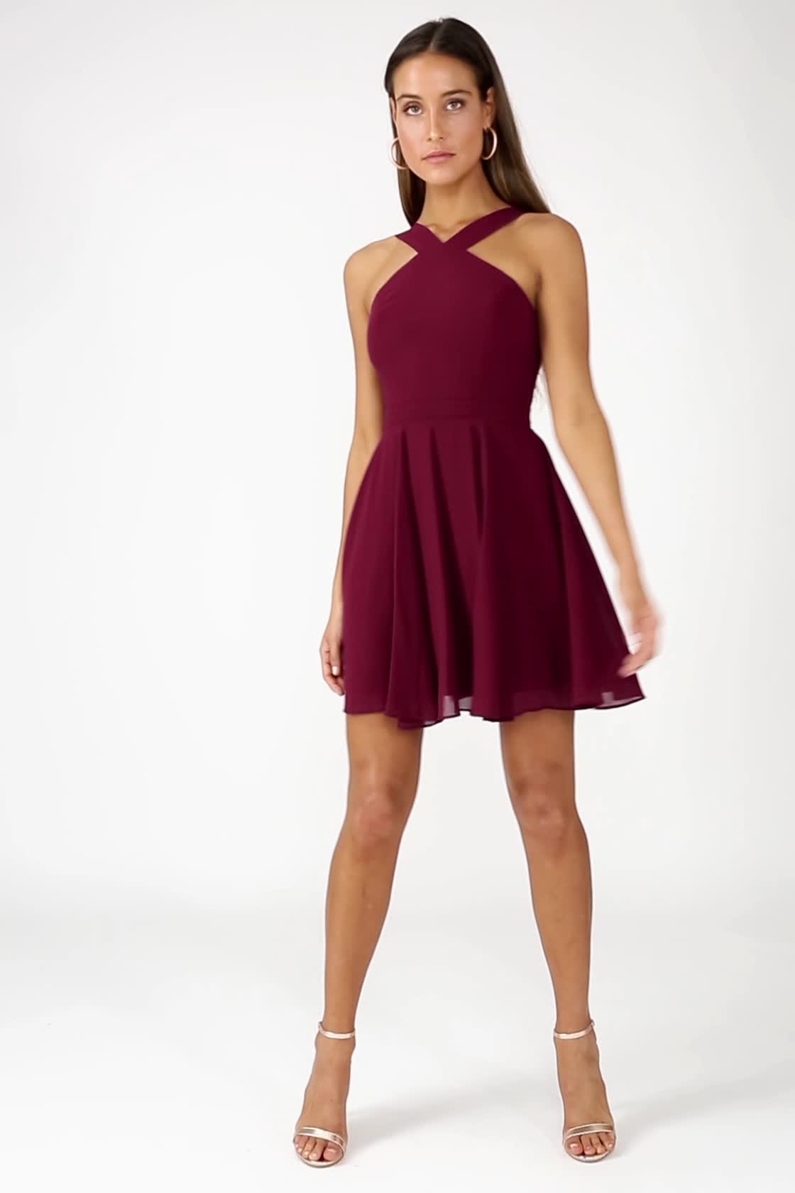 halter top skater dress