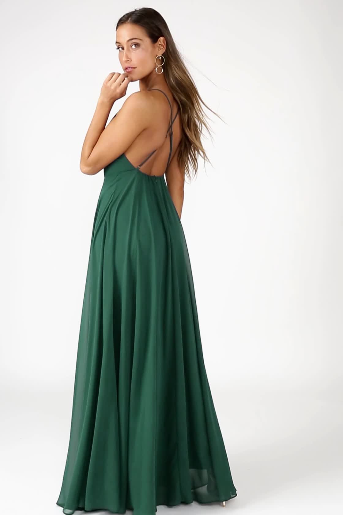 Beautiful Dark Green Dress - Maxi Dress ...